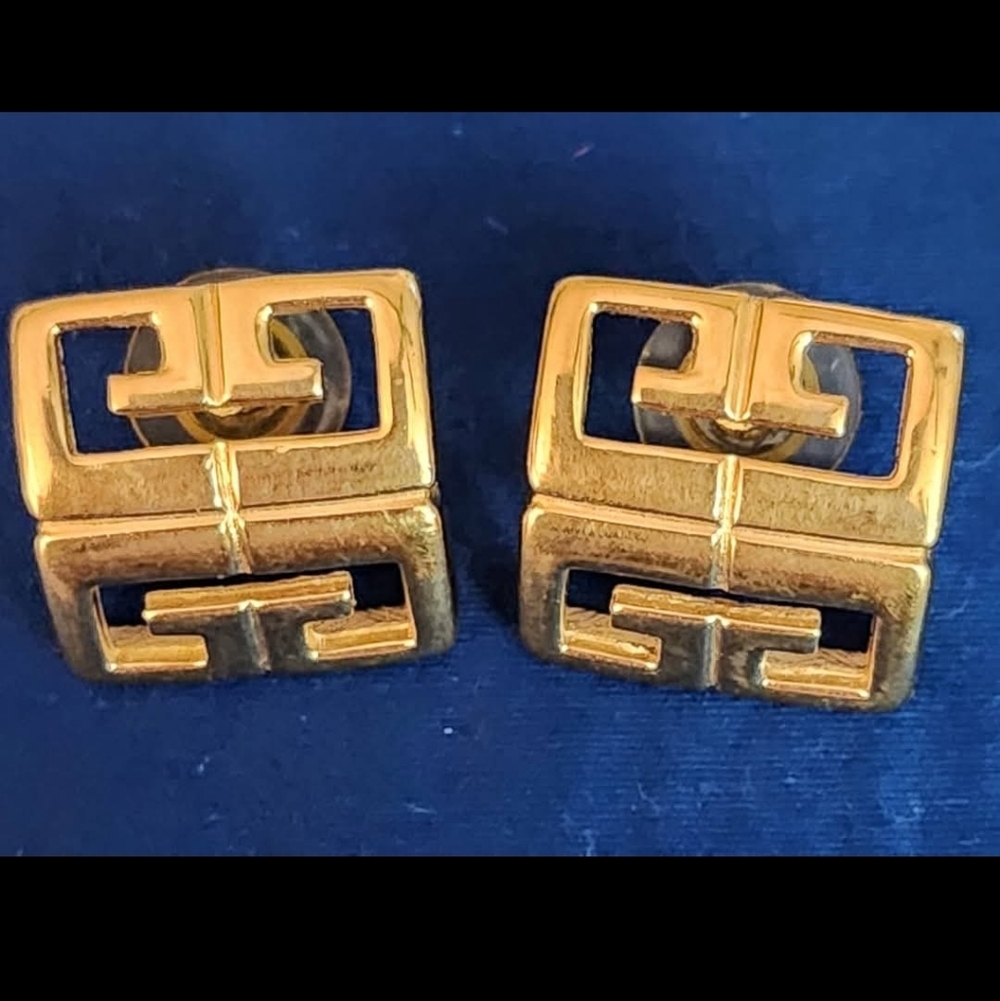 Vintage 80s Givenchy 4 G Earrings - Picture 3 of 7